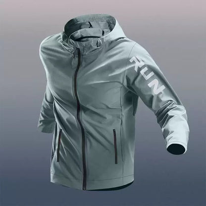 Veste de Running Homme Légère avec Capuche et Poches Zippées