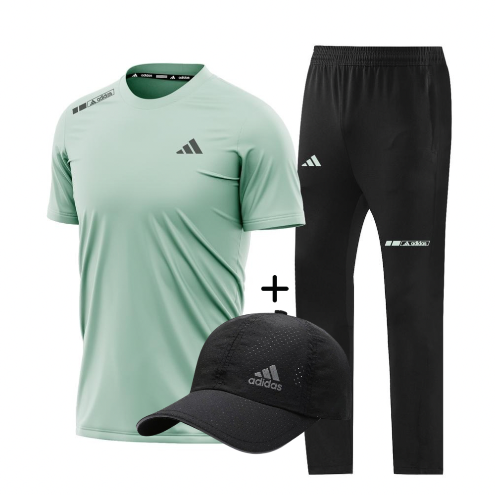 Ensemble Sport Adidas Homme – T-shirt + Pantalon + Casquette