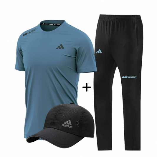 Ensemble Sport Adidas Homme – T-shirt + Pantalon + Casquette