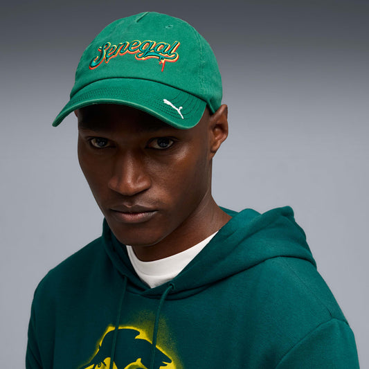 Casquette Sénégal Puma Verte Officielle – Style Football, Supporters Lions de la Teranga
