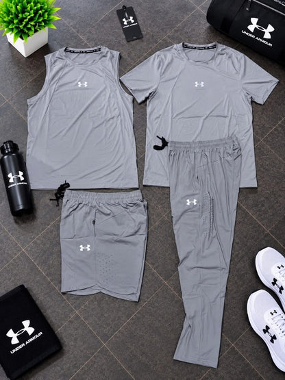 Ensemble de sport homme Under Armour 4 pièces – T-shirt, débardeur et pantalon/short de sport | Pro Sport Sénégal