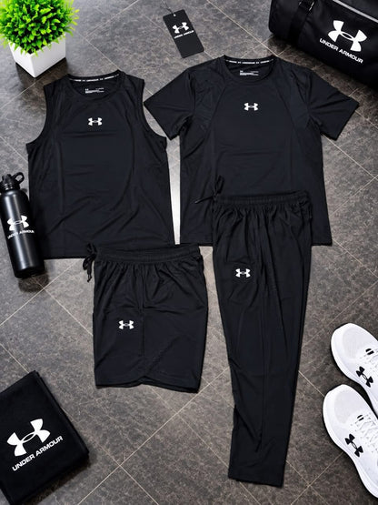 Ensemble de sport homme Under Armour 4 pièces – T-shirt, débardeur et pantalon/short de sport | Pro Sport Sénégal