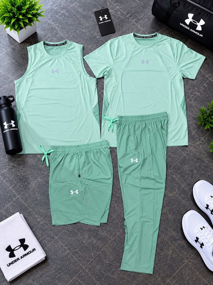 Ensemble de sport homme Under Armour 4 pièces – T-shirt, débardeur et pantalon/short de sport | Pro Sport Sénégal