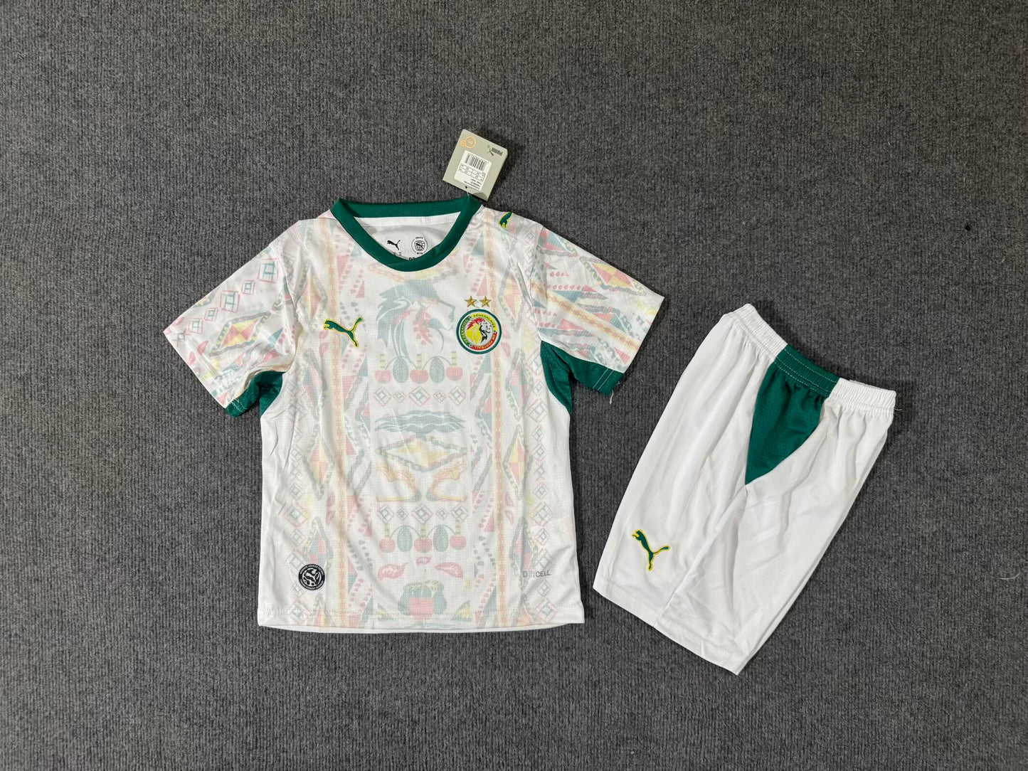 Ensemble Sénégal Enfant Puma Vert Blanc – Maillot + Short Football