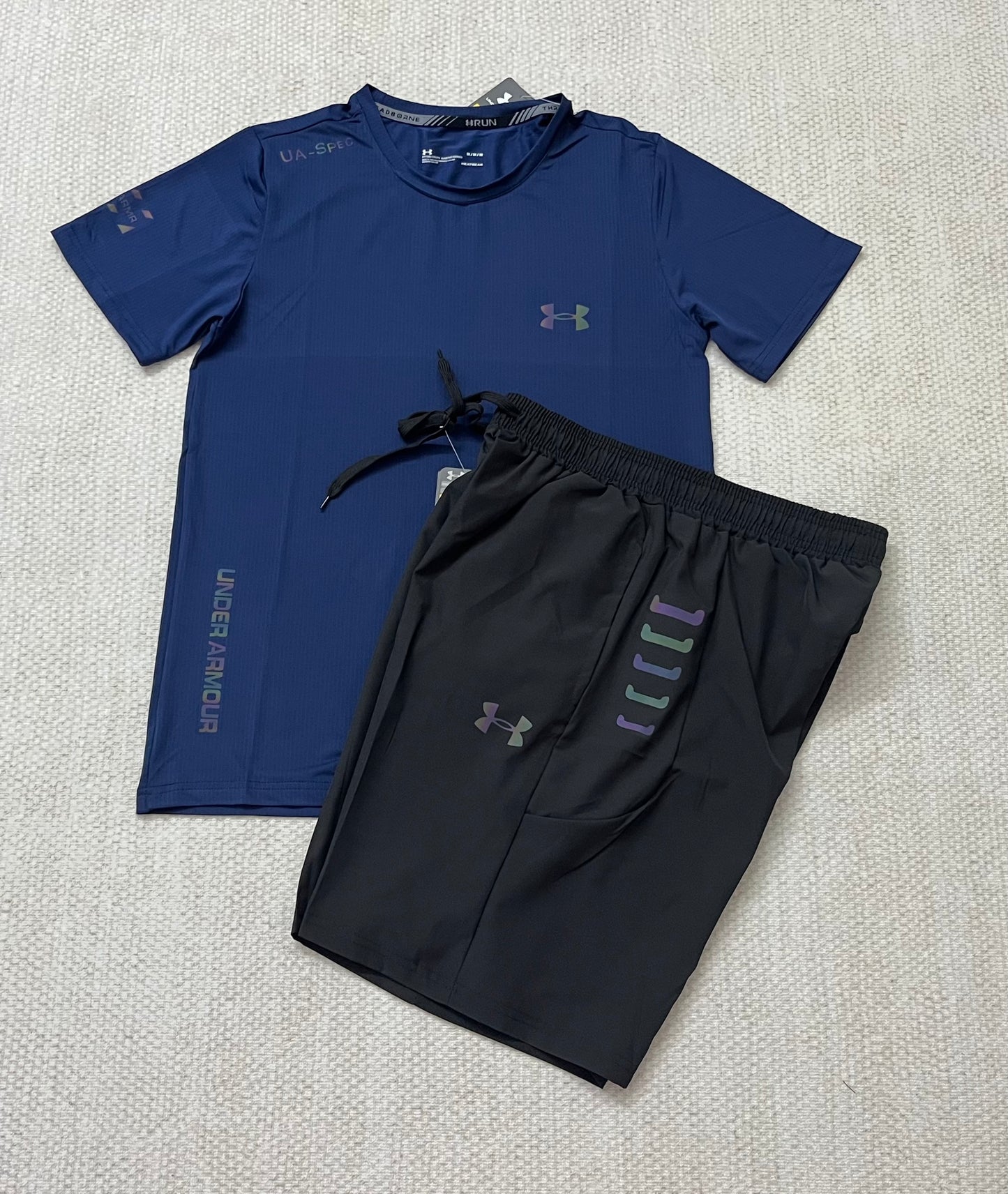 Ensemble Sport Homme Under Armour Running – T-shirt + Short Respirant
