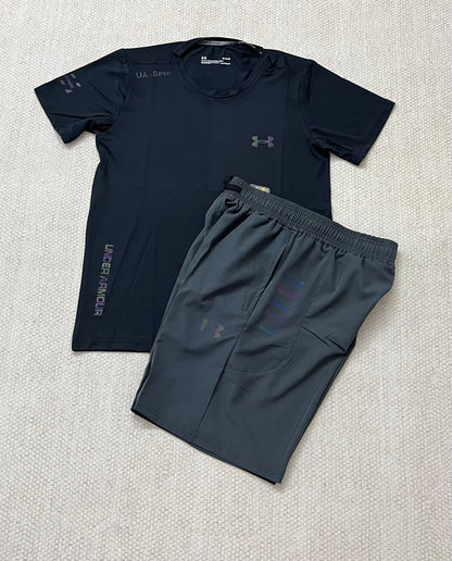 Ensemble Sport Homme Under Armour Running – T-shirt + Short Respirant