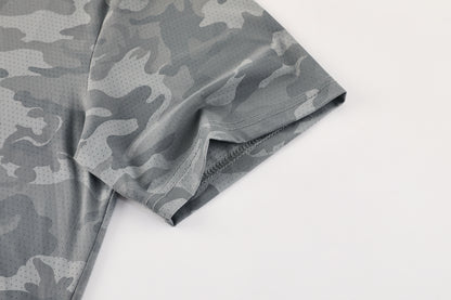 T-shirt Nike Sport Camo Bleu Homme – Respirant Entraînement Fitness