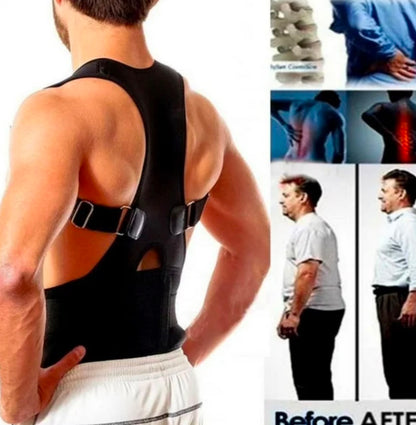 Correcteur de Posture Réglable pour Homme et Femme – Ceinture de Maintien du Dos et des Épaules
