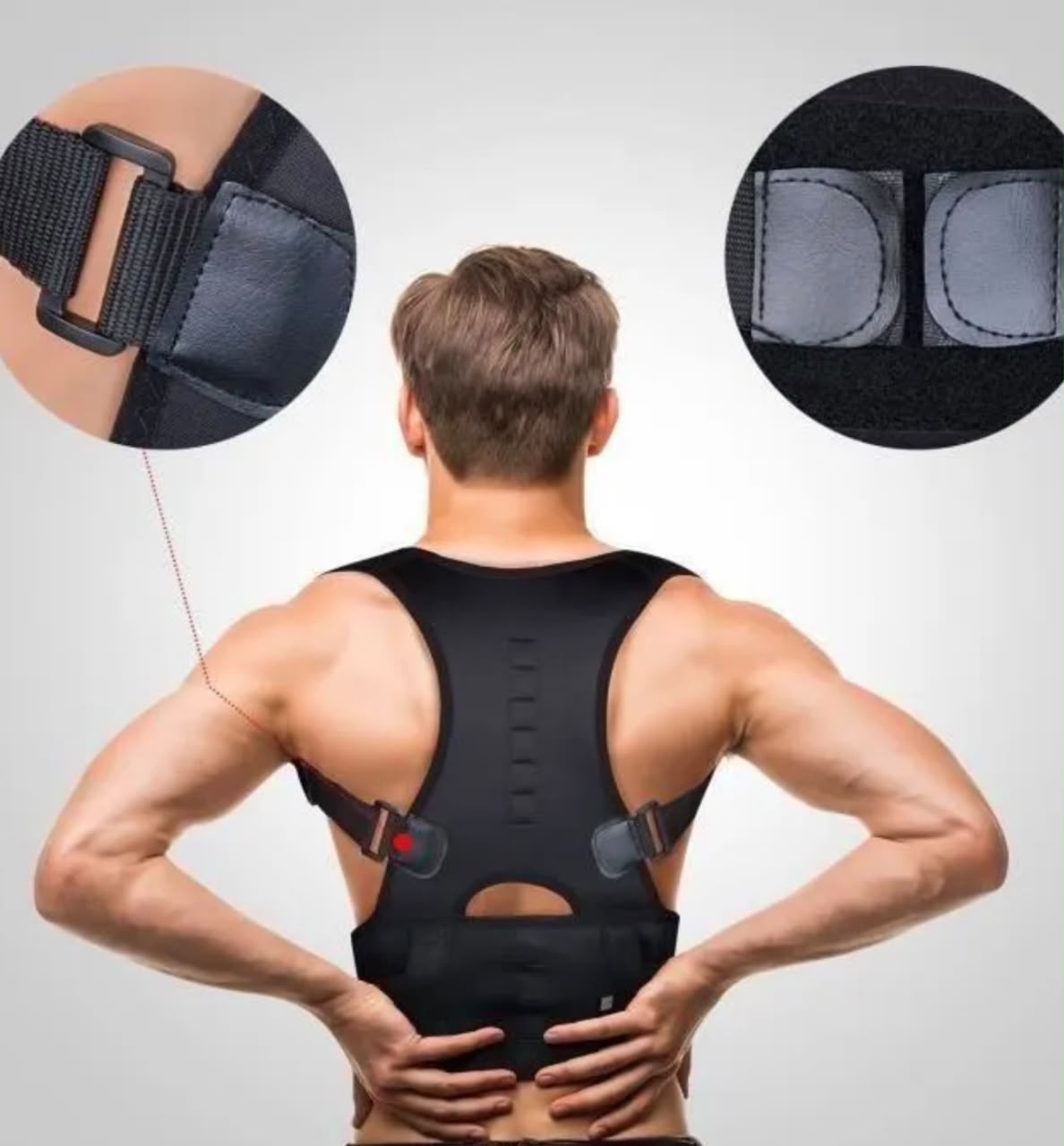 Correcteur de Posture Réglable pour Homme et Femme – Ceinture de Maintien du Dos et des Épaules