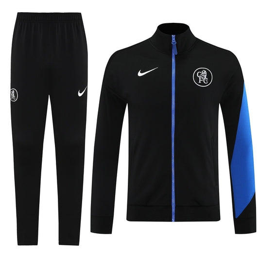 Survêtement Chelsea FC Noir & Bleu 2025-2026 – Ensemble Training Homm