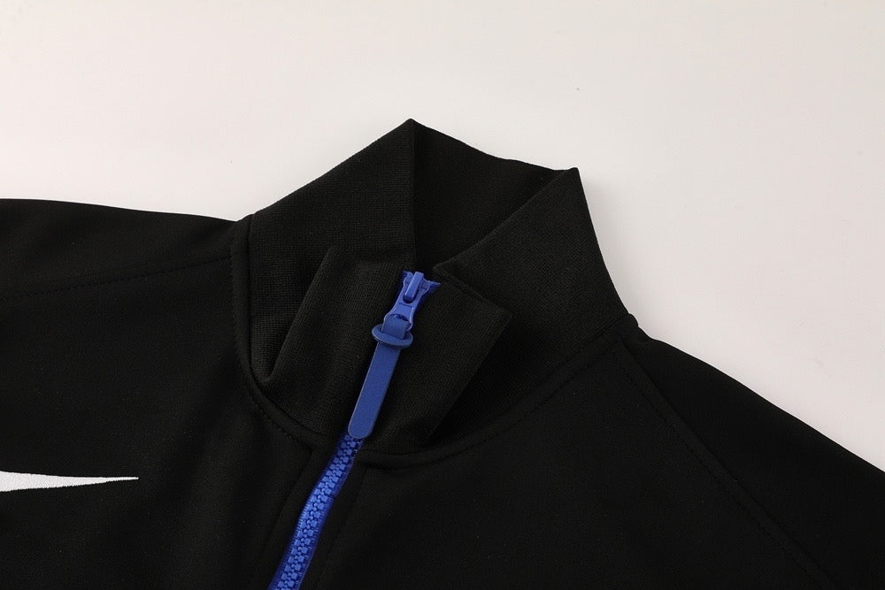 Survêtement Chelsea FC Noir & Bleu 2025-2026 – Ensemble Training Homm