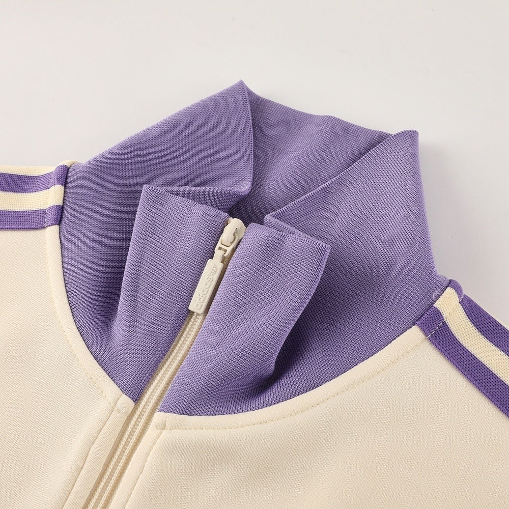 Survêtement Real Madrid Adidas 2025/2026 – Ensemble Football Homme Violet & Crème