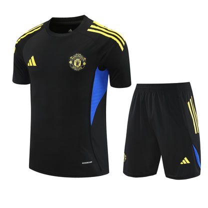 Maillot Manchester United Noir 2025 avec Short – Ensemble Football Homme