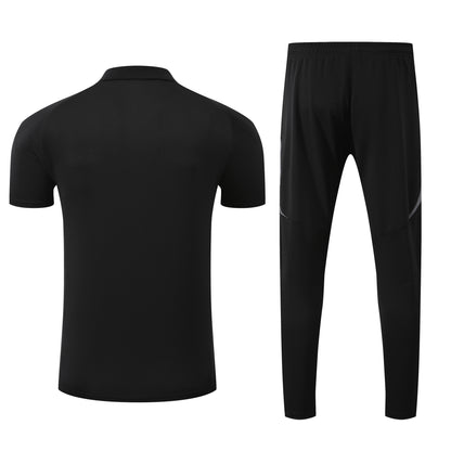 Survêtement Al Nassr Blanc Noir 2025 – Polo + Pantalon Homme Adidas