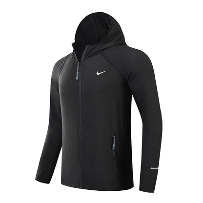 Veste de Sport à Capuche Homme – Zippée, Respirante, Coupe-Vent