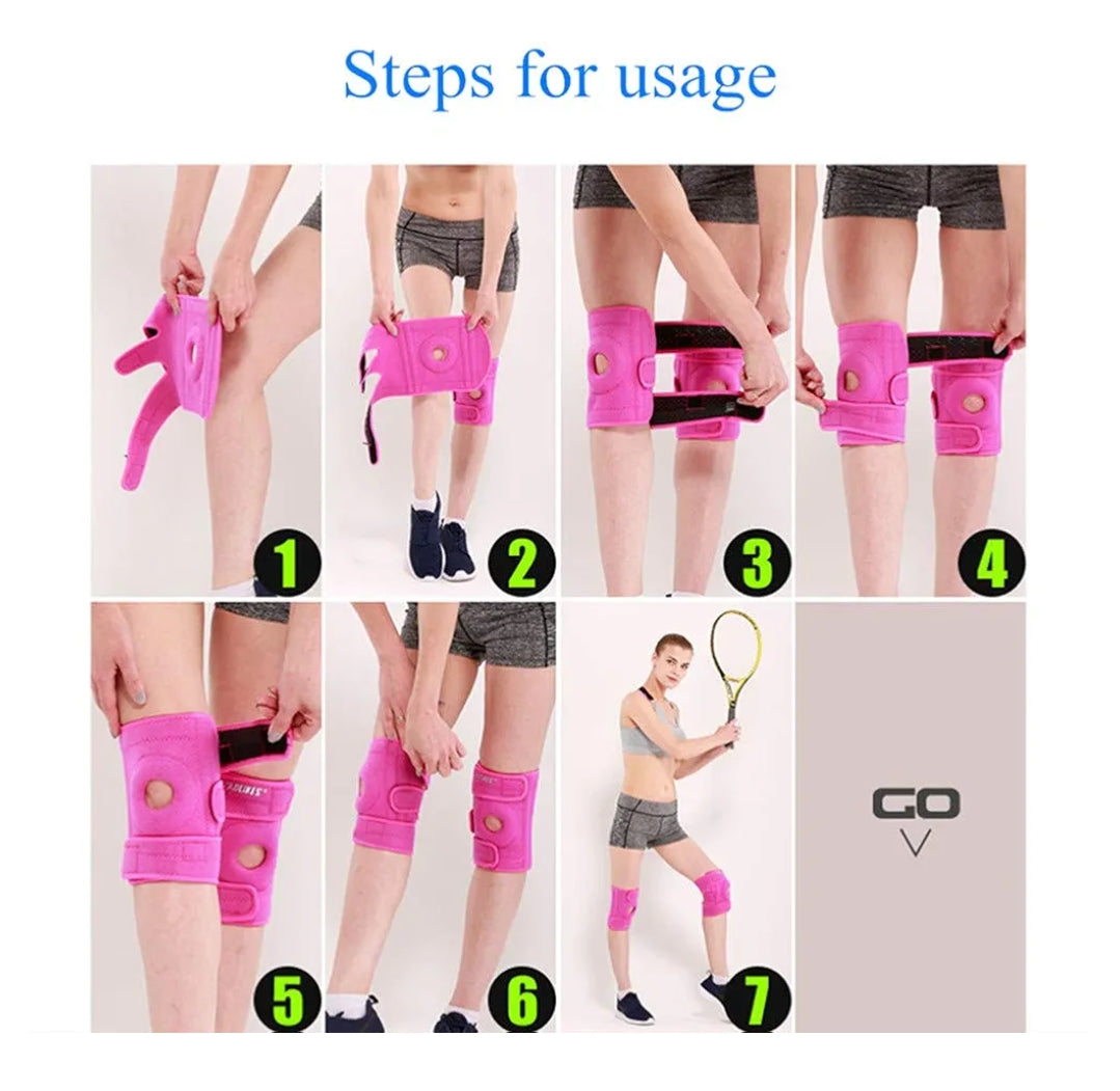 Genouillère sport réglable antidérapante – Protection genou fitness