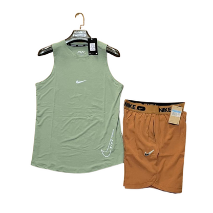 Ensemble Sport Nike Homme – Débardeur Blanc et Short Noir