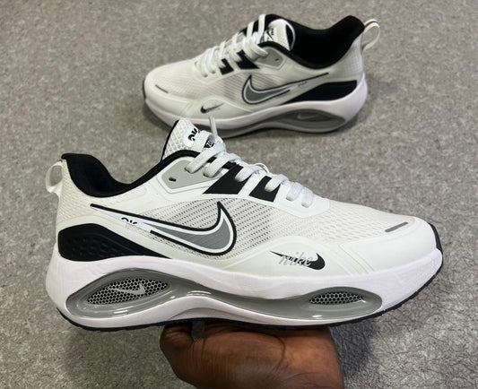Nike Air Running Blanche & Noire – Basket Sport Confort Respirante Homme