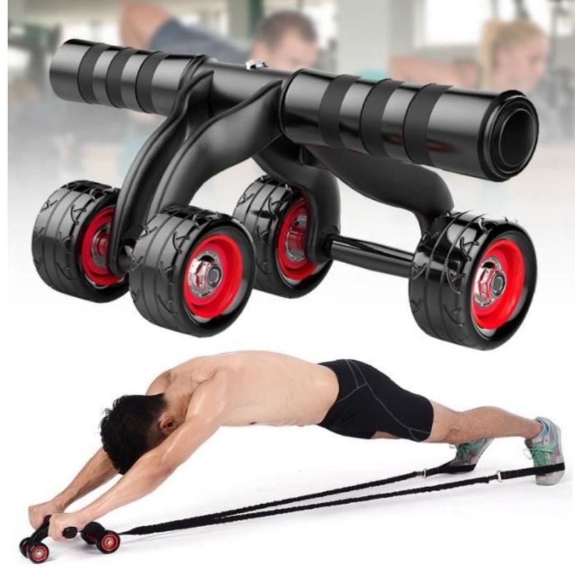 Roue abdominale double – Roulement silencieux, poignée antidérapante, musculation abdos