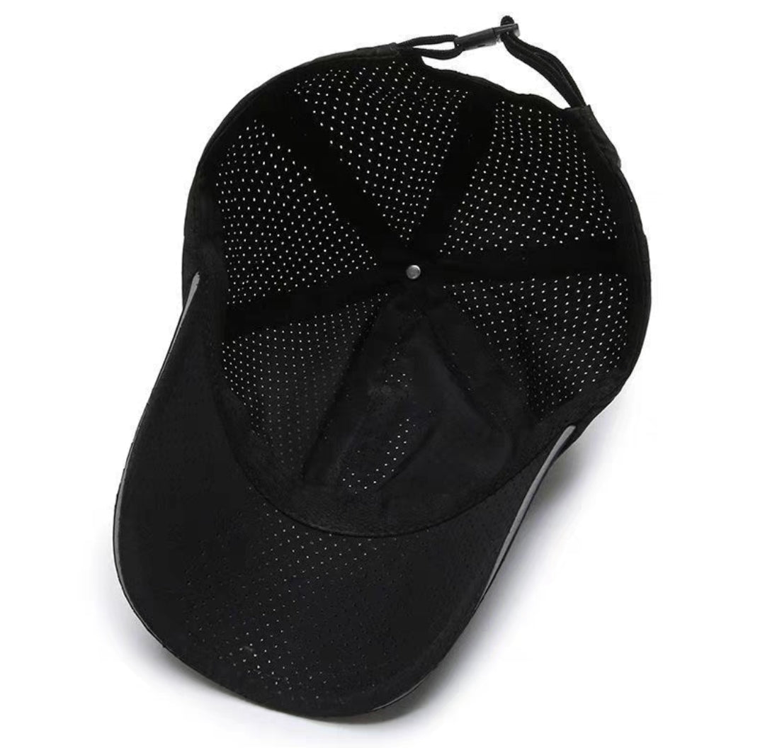 Casquette Noire Légère et Respirante – Idéale pour le Sport