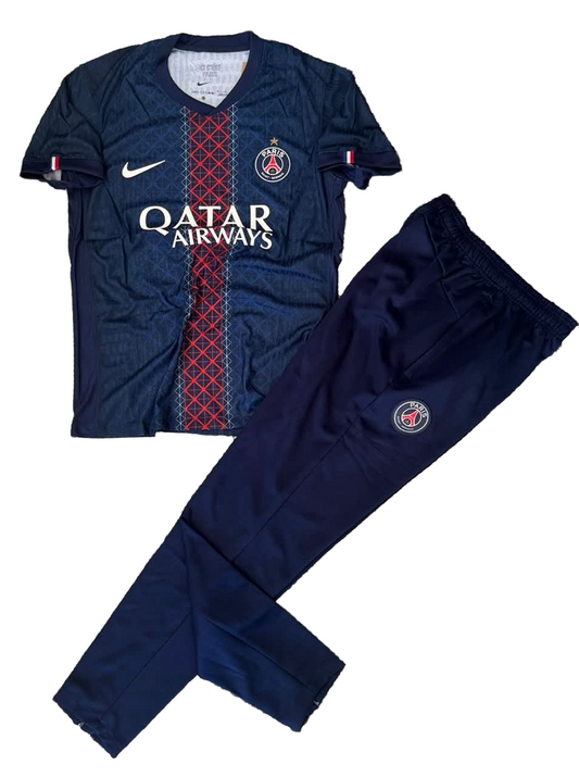 Ensemble PSG 2024 – Maillot + Pantalon Training Bleu Marine